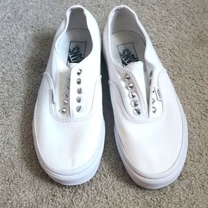 White Vans with Silver Studs